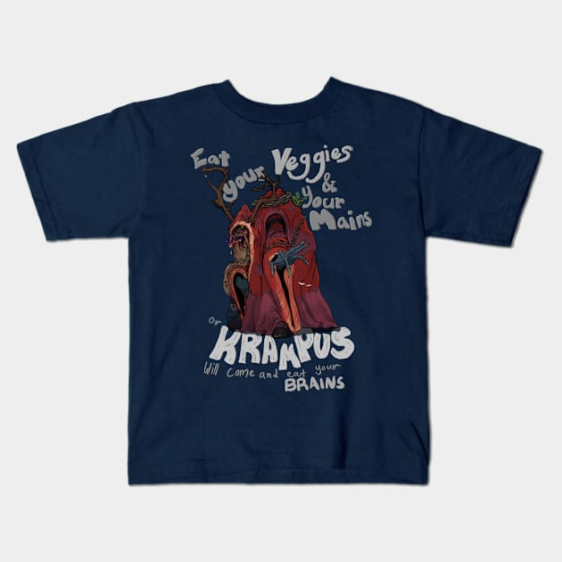 Krampus is coming part 2 Kids T-Shirt by thegunnarman